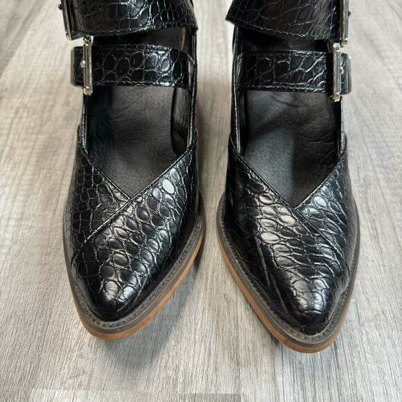 Buckle ARider Eleven Croco Heeled Ankle Closed Toe Sandel Boot Western Size 6 - Picture 8 of 10